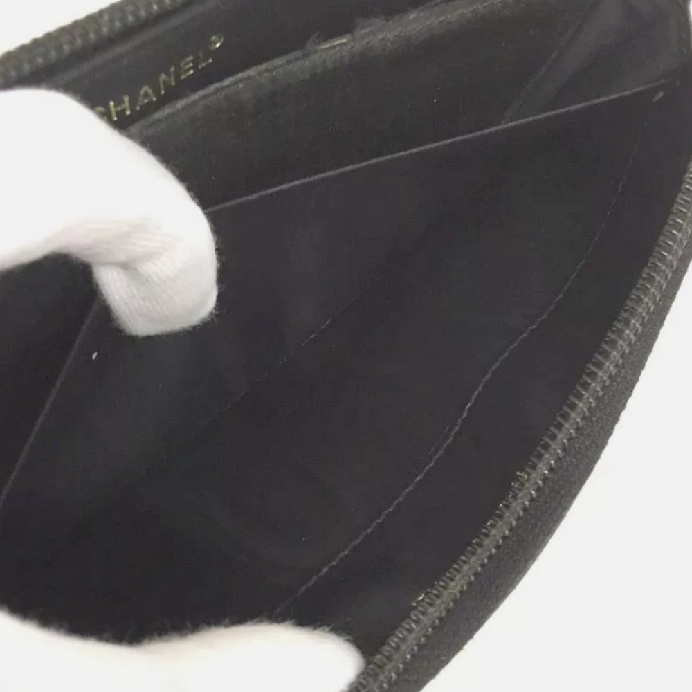 AUTH CHANEL CC LOGO ZIP AROUND LONG WALLET /B0688 - Picture 7 of 11